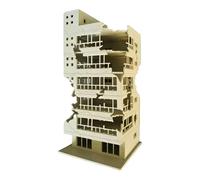 Architecture détaillée en Plastique détruit, modèles de bâtiments Miniatures détruits, Parfaits pour Les paysages de Jeux de Guerre et Les collectionneurs de terrains armés.