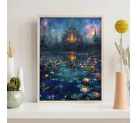 Architecture Diamond PaintingFleur Peinture Diamant Adulte Strass Point de Croix Peinture pour Adulte Débutant, Perle Diamant Broderie Convient Pour La Décoration Murale 40x50 cm PjY6340 H-P