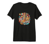 Architecture Italienne et Cuisine Culture Graphique S29 T-Shirt Haut de Gamme