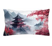 Architecture Lin Housse Coussin 25x45cm Lot de 1, Coussin Canape D-1624