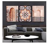 Architecture marocaine photographie affiches islamique mur Art toile peinture mosaïque mur pour salon décor-50x70cmx3 Pas de cadre
