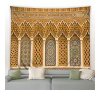 Architecture Marocaine Tapisserie Vintage Géométrique Floral Porte Motif Tenture Murale Moderne Salon Chambre Décor 200X150cm