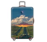 Architecture Mer Plage Impression Housse De Valise,Scratchproof Housse Valise,Luggage Trolley Case Cover De Elastique Housse De Protection pour Valise 18 à 32 Pouces (Colour 1,S(18-21inch))