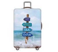 Architecture Mer Plage Impression Housse De Valise,Scratchproof Housse Valise,Luggage Trolley Case Cover De Elastique Housse De Protection pour Valise 18 à 32 Pouces (Colour 4,S(18-21inch))