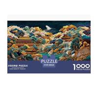 Architecture Orientale Puzzle 1000 Pièces 38x26cm/1000pcs, Grue - Jeux ÉduChatifs & Relaxants, Créatifs & Décoratifs, Cadeau pour Adultes/Enfants