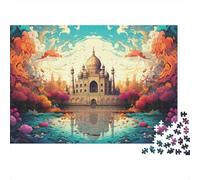Architecture Palais Puzzle 1000 Pièces Papier pour Adultes Vue de Lac de Rêve Jeu de Puzzle 1000 Pièces Décoration Détente Cadeau 52x38cm/1000pcs