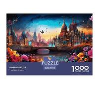 Architecture Paysage Urbain 1000 Piece Jigsaw Puzzle for Adults Educhational Games Stress Relief Puzzle Cultivate The Spirit of Teamwork for The Whole for Women, Gifts for Men 70x5