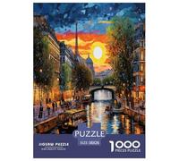 Architecture Paysage Urbain Puzzles 1000 Pieces Cadeau Unique Jeu Éduchatif Défi Jouet À De Qualité Supérieure Peinture Art pour Adultes Enfants 38x26cm/1000pcs