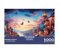 Architecture Paysage urbain1000 Pièces Puzzlebâtiment pour Adultes Jeu D'Intelligence Difficile EtStimulant Paysagedes QuatreSaisons 38x26cm/1000pcs