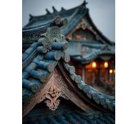 Architecture Peinture Numero Adulte, Voir Peinture Numero Enfant, DIY Loisirs Créatifs Adultes, Paint by Numbers Kits avec Pinceaux et Pigment Acryliques, Deco Automne, Deco Maison, 100x135cm C-4662