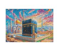 Architecture Religieuse Islamique 300 Pièces Puzzle Débutant en Carton sans Déformation Bâtiment, Coucher de Soleil et Rue Facile Apprentissage Anti-Stress Passe-Temps Idée Cadeau Saint Valentin Prem