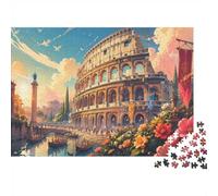 Architecture Rivière Fleurs Puzzle, 1000 Pièces Jeu Intérieur Adulte | 70x50cm Carton, Exercice Mental, Assemblage Précis, Amateurs De Puzzles, Réduction Du Stress