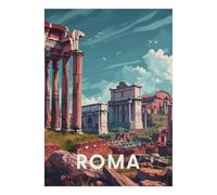 Architecture Ruines Ciel 1000pcs Mini Puzzle pour Adultes Cadeau | 38x26cm Carton Décor Salon Structure Durable Cadeau Anniversaire Soulagement Du Stress