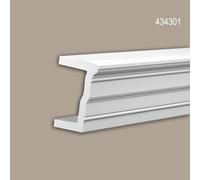 Architrave Profhome 434301 Profil de façade Moulure décorative Moulure exterieure style Néo-Classicisme blanc 2 m