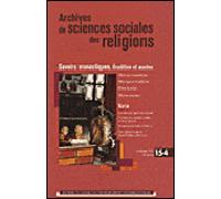 Archives de sciences sociales des religions 154 Numéro 154, Savoirs monastiques - Collectif - Ecole Des Hautes Etudes En Sciences Sociales - broché - Revue