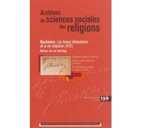 Archives de sciences sociales des religions 159 - Collectif - Ecole Des Hautes Etudes En Sciences Sociales - broché - Revue