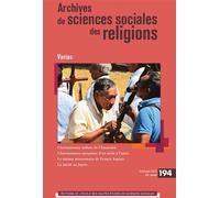 Archives des sciences sociales des religions Christianismes amérindiens - Collectif - Ecole Des Hautes Etudes En Sciences Sociales - broché - Revue