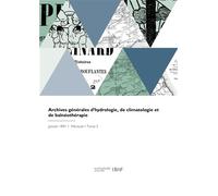 Archives générales d'hydrologie, de climatologie et de balnéothérapie - Collectif - Hachette Bnf - broché - Livre