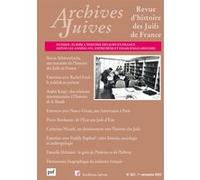 Archives Juives, Vol - 55, N.1, 2022