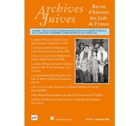 Archives Juives, Vol - 53, N.1 - Présence Des Juifs Du Maghreb En France Au Xxe Siècle