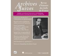 Archives Juives, Vol - 58, N.1, 2025