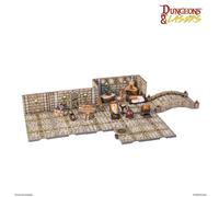 Dungeons & Lasers Fantasy Props Pack - Lot de 109 pièces comprenant des éléments miniatures et des accessoires - Ajouter au terrain RPG pour jeux de table compatibles DND et 5E - Non peint - À partir