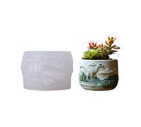 Archosaur Plan Elastomère Craft Cast for Rosin Concrete Cultivateurs Artisanal Deck and Individualised Donations Resin Dinosaur Flower Pot Mold