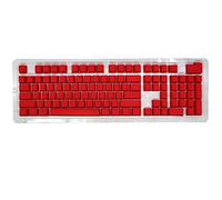 Archuu PBT Keycaps, 108 Touches P9 Clavier Mécanique Key Caps Rétro-Éclairé Key Caps Caractère Translucide Key Caps DIY Keycaps, pour 61/64/87/104/108 Key Claviers Mécaniques(Rouge)
