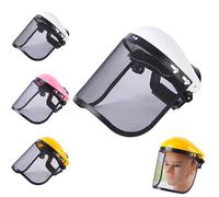 ARCHWANG Casque de sécurité en Maille, Casque de Tronçonneuse avec Protection Auditive pour Débroussailleuse Forestière, Protection Forestière, Casque de sécurité avec visière intégrale en Maille