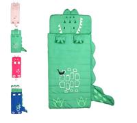 ARCHWANG Sacs de Couchage pour Enfants 62.99x23.62 Pouces, Sac de Sommeil pour Enfants, Carton Dinosaur Nap Mat Sac de Couchage Confort, Sac de Couchage pour garçons et Filles