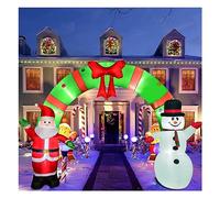 Archway Gonflable de Noël de 12 Pieds - Père Noël et Bonhomme de Neige - Décoration pour l'Intérieur et l'Extérieur avec Lumières LED Intégrées
