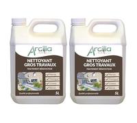 ARCILIA - Nettoyant gros travaux - 5L - Traitement rénovateur multi-surfaces, décapant pierres, plastique, ciment, résine - 2 bidons