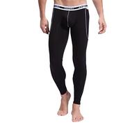 ARCITON sous-Vêtements Thermiques Homme Sport Base Layer Leggings Pantalon Caleçon Long pour Homme M(Taille: 73cm-81cm) 3004cku Noir