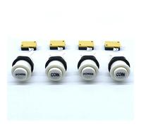 Arcity 4 Pcs/Lot Arcade Jeu Démarrer Pièce Bouton Poussoir Puissance Style Type Américain avec Microswitch Jamma MAME Machine Console Pièces Blanc Nouveau