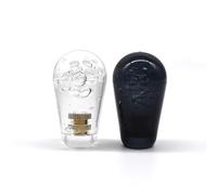 Arcity Lot de 2 boutons de manette d'arcade ovales transparents avec dessus de chauve-souris de style américain pour console de machine Zippy SANWA SEIMITSU Arcade1up (noir et blanc)