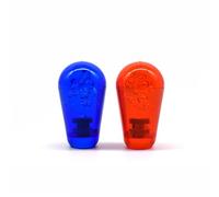 Arcity Lot de 2 boutons de manette d'arcade ovales transparents avec dessus de chauve-souris - Style américain - Pour console de machine à fermeture éclair SANWA SEIMITSU Arcade1up - 7 couleurs (rouge