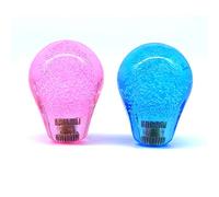 Arcity Lot de 2 boutons de manettes d'arcade ovales à grande tête pour machine Zippy Sanwa Seimitsu Arcade1up Rose et bleu transparent