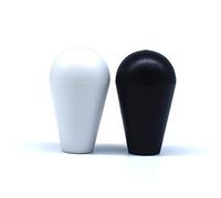 Arcity Lot de 2 boutons de manettes ovales de type américain - Blanc et noir - Pour machine Zippy Sanwa Seimitsu Arcade1up