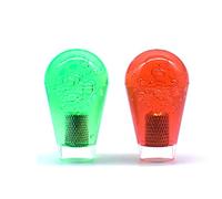 Arcity Lot de 2 boutons de manettes ovales de type américain pour machine Zippy Sanwa Seimitsu Arcade1up Rouge et vert transparent