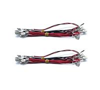 Arcity Lot de 2 câbles d'arcade à LED avec bouton d'alimentation et connecteurs marguerites 6,3 mm pour encodeur USB, MAME, Arcade1Up, Raspberry Pi, PC