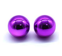 Arcity Lot de 2 joysticks d'arcade à tête ronde avec poignée chromée pour jeux d'arcade, manettes de jeu, kit de pièces de rechange M6 Violet et violet durable