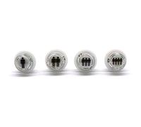 Arcity Lot de 4 boutons poussoirs lumineux LED 24 mm pour joueurs 1P 2P 3P 4P avec micro-interrupteur pour machine d'arcade et console de jeux 5 V Blanc
