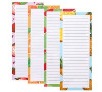 Arcjunys Lot de 4 blocs-notes magnétiques pour réfrigérateur - 3,5 x 7,87 cm - 200 feuilles