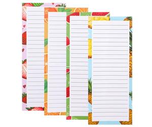 Arcjunys Lot de 4 blocs-notes magnétiques pour réfrigérateur - 3,5 x 7,87 cm - 200 feuilles