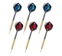 Arcjunys Lot de 6 fléchettes professionnelles à pointe en acier de 14 g pour débutants et amateurs
