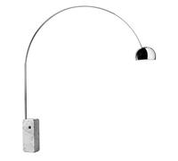 FLOS Lampadaire Arco – LED intégré, variateur – Marbre