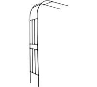 Arco Pour Roses Escalade Demi-Côté Arche De Jardin Noir Demi Métal Arche Largeur 60-300cm 240cm Pavillon Montage Simple (Size : L240xH240cm/W7.9xH7.9ft)