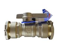 Arco - Robinet compteur eau - Manchon LAITON ACS pour tube PEHD Ø25 avec vanne à sphère -