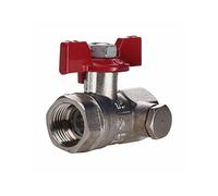 Arco - Vanne d'arrêt manette papillon - Vanne à sphère PN30 SENA ACS Manette Papillon rouge Femelle/Femelle 1" (26/34) A PURGE - Arco