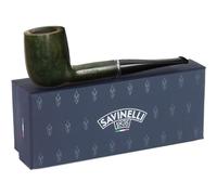 Arcobaleno Green Savinelli Pipe à tabac - Pipe à tabac naturellement teintée et faite à la main d'Italie, pipe à tige droite colorée, pipe à tabac en bois de bruyère (vert, 111 KS)